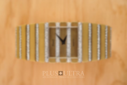 Rare Sparkling Zebra: Piaget Polo Top-Model, Diamonds Piaget Polo Rectangular: TwoTone Diamonds Top-Model, Zebra: White- & Yellowgold