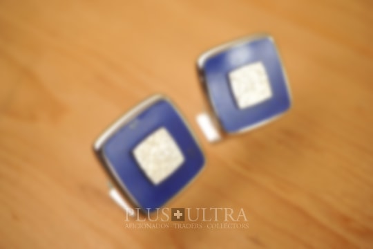 Piaget X George L'Enfant CuffLinks: Lapis-Stone & Birch-Bark