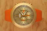 Ikepod Hemipode Grande Date Chronometer: Dutch Orange in 18K-Monocoque by Marc Newson, Gen1 UFO