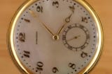 Longines Monocoque Pocketwatch: Mother-of-Pearl- & Breguet-Dial, TwoTone-Gold