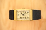 Rare Faceted Longines Tank, Vintage, 18K Longines Rare Faceted Tank, 18K