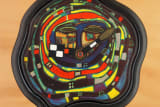 Others Hundertwasser-Pocketwatch: Skeletonized, Asymmetric PVD-Gold, GMT, Limited Edt.