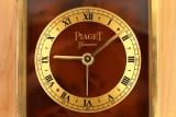 Rare Piaget Alarm Pendule: Full Set Piaget 8 Days Alarm Pendule: Lacquered Clock, Full Set