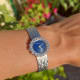 Eterna Ladies Diamond, Lapis Stone-Dial Jewelry