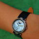 Gerald Genta Ladies Gefica: Whitegold, Onyx-Stone & Mother of Pearl, GMT