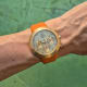Ikepod Hemipode Grande Date Chronometer: Dutch Orange in 18K-Monocoque by Marc Newson, Gen1 UFO
