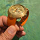 Ikepod Hemipode Grande Date Chronometer: Dutch Orange in 18K-Monocoque by Marc Newson, Gen1 UFO
