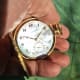 Longines Monocoque Pocketwatch: Mother-of-Pearl- & Breguet-Dial, TwoTone-Gold