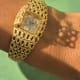Omega Gilbert Albert Secret Time-Cage: Rare Maille d'Or-Bracelet