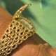 Omega Gilbert Albert Secret Time-Cage: Rare Maille d'Or-Bracelet