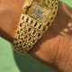 Omega Gilbert Albert Secret Time-Cage: Rare Maille d'Or-Bracelet