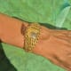Omega Gilbert Albert Secret Time-Cage: Rare Maille d'Or-Bracelet