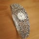Omega Gilbert Albert Mailles d'Or in Whitegold: Rare Openwork Backwinder-Bracelet