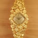 Omega Nugget: Gilbert Albert Pave d'Or, Asymmetric Naturalistic Ladies-Bracelet, Rare