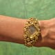 Omega Nugget: Gilbert Albert Pave d'Or, Asymmetric Naturalistic Ladies-Bracelet, Rare