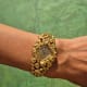 Omega Nugget: Gilbert Albert Pave d'Or, Asymmetric Naturalistic Ladies-Bracelet, Rare