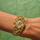 Omega Nugget: Gilbert Albert Pave d'Or, Asymmetric Naturalistic Ladies-Bracelet, Rare