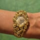 Omega Nugget: Gilbert Albert Pave d'Or, Asymmetric Naturalistic Ladies-Bracelet, Rare