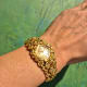 Omega Nugget: Gilbert Albert Pave d'Or, Asymmetric Naturalistic Ladies-Bracelet, Rare