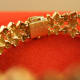 Omega Nugget: Gilbert Albert Pave d'Or, Asymmetric Naturalistic Ladies-Bracelet, Rare
