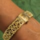 Omega Gilbert Albert-Set Frisson d'Or: Naturalistic Bracelet Ladies-Watch & Brooch