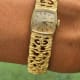 Omega Gilbert Albert-Set Frisson d'Or: Naturalistic Bracelet Ladies-Watch & Brooch