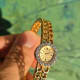 Omega Mailles d'Or by Gilbert Albert, Ladies-Bracelet Backwinder, Diamonds