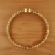 Omega Ladies Gilbert Albert: Linen-Dial, Natural-Design & Integrated Bracelet Maille d'Or