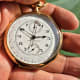 Omega Monopusher PocketWatch Chronograph, Heavy 18K-Monopussoir