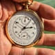 Omega Monopusher PocketWatch Chronograph, Heavy 18K-Monopussoir