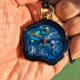 Others Hundertwasser-Pocketwatch: Skeletonized, Asymmetric PVD-Gold, GMT, Limited Edt.