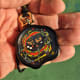 Others Hundertwasser-Pocketwatch: Skeletonized, Asymmetric PVD-Gold, GMT, Limited Edt.