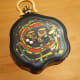 Others Hundertwasser-Pocketwatch: Skeletonized, Asymmetric PVD-Gold, GMT, Limited Edt.