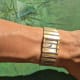 Piaget Polo Rectangular: TwoTone Diamonds Top-Model, Zebra: White- & Yellowgold
