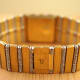 Piaget Polo Rectangular: TwoTone Diamonds Top-Model, Zebra: White- & Yellowgold