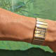 Piaget Polo Rectangular: TwoTone Diamonds Top-Model, Zebra: White- & Yellowgold