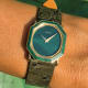 Piaget Octagonal Ellipse: Malachite Swoosh-StoneDial, 50th & Serviced