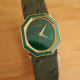Piaget Octagonal Ellipse: Malachite Swoosh-StoneDial, 50th & Serviced