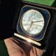 Piaget Alarm Pendule: Agate Stone & Mother of Pearl Dial Clock
