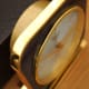 Piaget Alarm Pendule: Agate Stone & Mother of Pearl Dial Clock