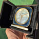 Piaget Alarm Pendule: Agate Stone & Mother of Pearl Dial Clock
