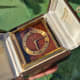 Piaget 8 Days Alarm Pendule: Lacquered Clock, Full Set