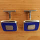 Piaget X George L'Enfant CuffLinks: Lapis-Stone & Birch-Bark