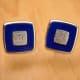 Piaget X George L'Enfant CuffLinks: Lapis-Stone & Birch-Bark