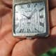 Seiko Hammered Silver: Rectangular Automatic Pocketwatch, Rare Golfer