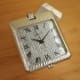 Seiko Hammered Silver: Rectangular Automatic Pocketwatch, Rare Golfer