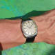 Vacheron Constantin Linen-Dial Important Automatic: Rare Whitegold-Cased Ruby-Rollers K1072