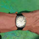 Vacheron Constantin Linen-Dial Important Automatic: Rare Whitegold-Cased Ruby-Rollers K1072