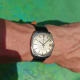 Vacheron Constantin Linen-Dial Important Automatic: Rare Whitegold-Cased Ruby-Rollers K1072