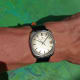 Vacheron Constantin Linen-Dial Important Automatic: Rare Whitegold-Cased Ruby-Rollers K1072